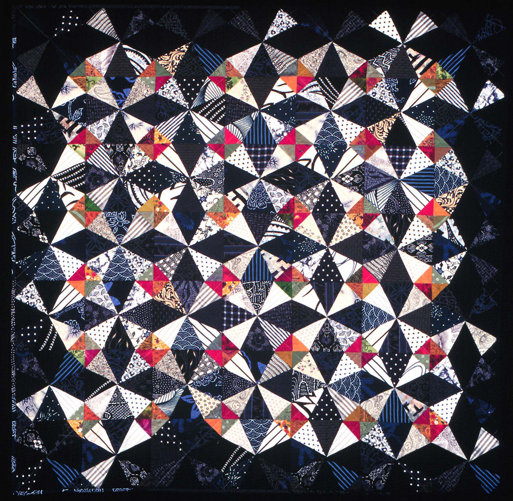 Sharon Johnson Clark, Kaleidoscope II, 1998, cotton, metallic thread. Collection of the Kalamazoo Institute of Arts; Permanent Collection Fund Purchase. 