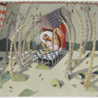 Eleanor Spiess-Ferris, Autumn Narrative, 1984, watercolor and colored pencil on paper. Collection of the Kalamazoo Institute of Arts; Gift of the artist.