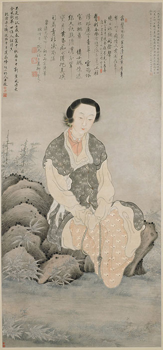 Kang Tao, 18th century China, Qing dynasty (1644–1912) The Singer Su Xiaoxiao, 1746 Ink and light color on paper Gift of Ruth and Bruce Dayton 2006.44.3