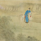 Fei Danxu, 1801–1850 China, Qing dynasty (1644–1912) Encountering, 1839 Ink and color on silk The Suzanne S. Roberts Endowment for Asian Art 2014.102