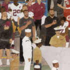 Kota Ezawa, National Anthem (San Francisco 49ers), 2019, Duratrans transparency and lightbox