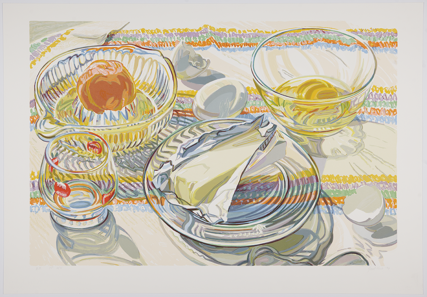 Janet Fish, A.M., 1994, screenprint. Collection of the Kalamazoo Institute of Arts; James A. Breidenstein Art Acquisition Fund purchase, 2016.14 